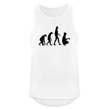 Petanque / Boules / Sport / Spiel - Männer Tank Top atmungsaktiv - Weiß - Vorne - Nick (188cm)