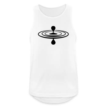 Logo de pleine conscience Drop Water - Débardeur respirant Homme - blanc - Devant - Nick (188cm)