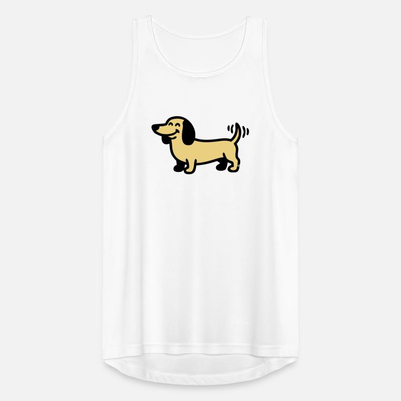 Comic du Chien Teckel Joyeux Débardeur respirant Homme
