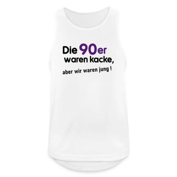 90er waren kacke - Männer Tank Top atmungsaktiv - Weiß - Vorne - Nick (188cm)