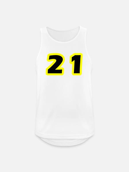 21 Number Symbol - Men's Breathable Tank Top - white