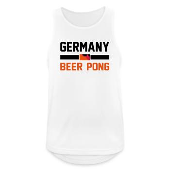 Germany Beer Pong - Männer Tank Top atmungsaktiv - Weiß - Vorne - Nick (188cm)