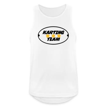 Go-Kart / Karting / Kart / Fahrer - Männer Tank Top atmungsaktiv - Weiß - Vorne - Nick (188cm)
