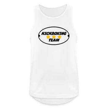 Kickboxing / Kick-Boxeur / Kick Boxing / - Débardeur respirant Homme - blanc - Devant - Nick (188cm)