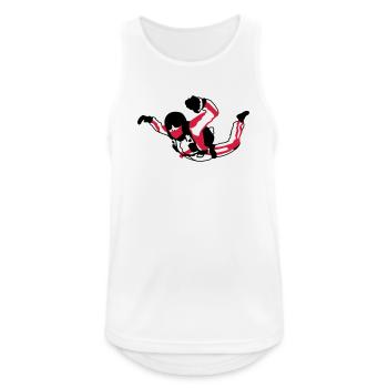 Skydiver - Männer Tank Top atmungsaktiv - Weiß - Vorne - Nick (188cm)
