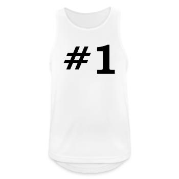 Number One - Men's Breathable Tank Top - white - Front - Nick (188cm)