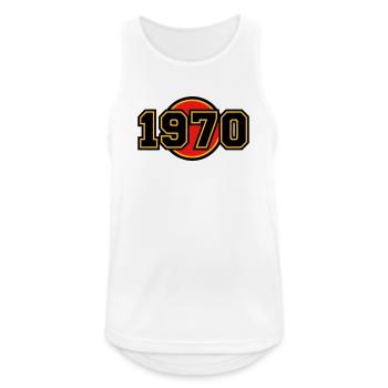 1970 Year of Birth Retro Logo - Men's Breathable Tank Top - white - Front - Nick (188cm)