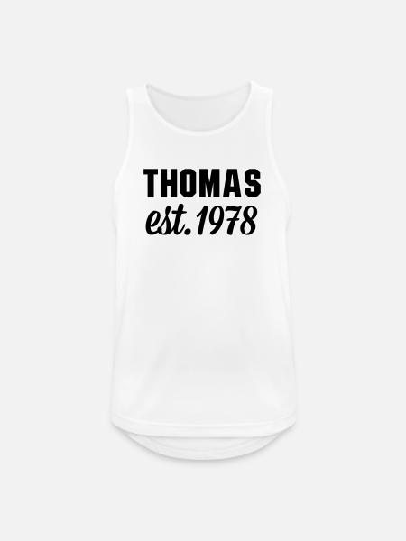 Thomas est 1978 - Männer Tank Top atmungsaktiv - Weiß