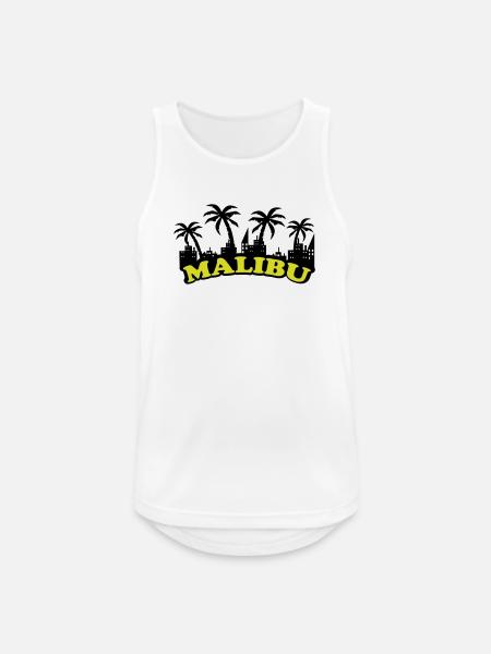Malibu Skyline - Men's Breathable Tank Top - white