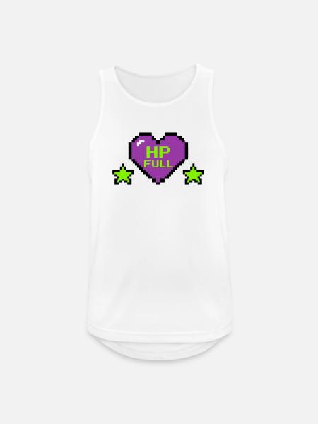 HP Full Pixel Heart Logo - Men's Breathable Tank Top - white