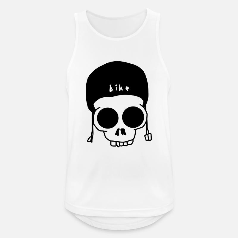 skull biker - Männer Tank Top atmungsaktiv - Weiß