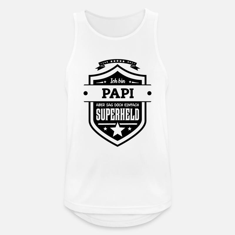 Super Papi - Männer Tank Top atmungsaktiv - Weiß