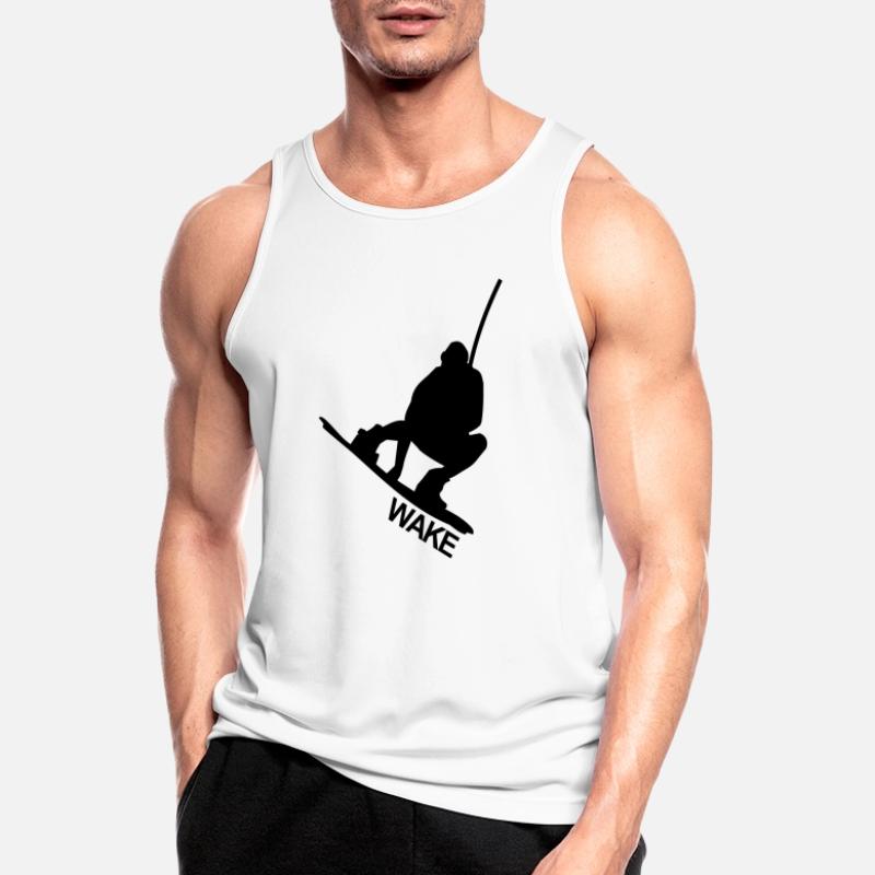 WAKEBOARD, WAKE, eau, câble, Raley, EAU,Invert Débardeur respirant Homme