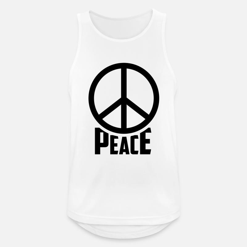 peace Frieden Hippie - Männer Tank Top atmungsaktiv - Weiß