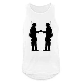 2 Bros Soldaten Team Crew Squad - Männer Tank Top atmungsaktiv - Weiß - Vorne - Nick (188cm)