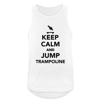 Trampolin - Männer Tank Top atmungsaktiv - Weiß - Vorne - Nick (188cm)