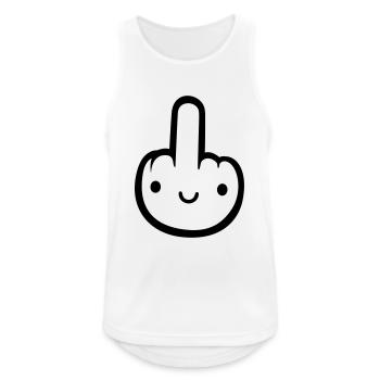 Lustig Fuck You - Männer Tank Top atmungsaktiv - Weiß - Vorne - Nick (188cm)