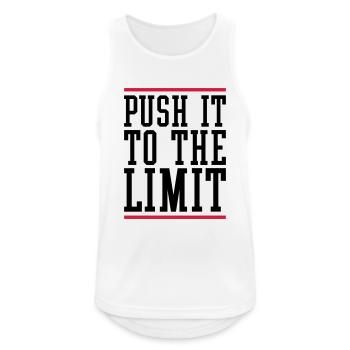 Push It To The Limit Motivation - Männer Tank Top atmungsaktiv - Weiß - Vorne - Nick (188cm)
