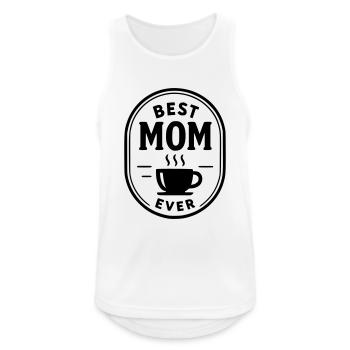 Best mom ever - Débardeur respirant Homme - blanc - Devant - Nick (188cm)