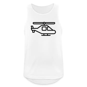 Hubschrauber - Männer Tank Top atmungsaktiv - Weiß - Vorne - Nick (188cm)
