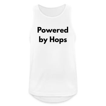 Powered by Hops - Men's Breathable Tank Top - white - Front - Nick (188cm)