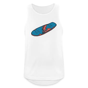 Skateboard Deck Urban Street - Men's Breathable Tank Top - white - Front - Nick (188cm)