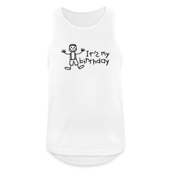 Es ist mein Geburtstag - Boy - Männer Tank Top atmungsaktiv - Weiß - Vorne - Nick (188cm)