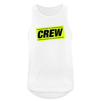 Crew - Männer Tank Top atmungsaktiv - Weiß - Vorne - Nick (188cm)