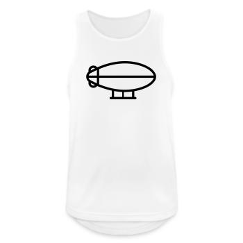Luftschiff - Männer Tank Top atmungsaktiv - Weiß - Vorne - Nick (188cm)