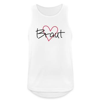 Braut Herz Junggesellinnenabschied - Männer Tank Top atmungsaktiv - Weiß - Vorne - Nick (188cm)