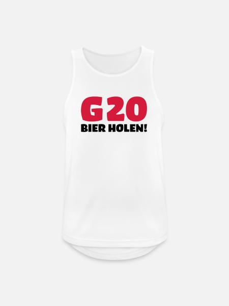 Bier holen Humor - Männer Tank Top atmungsaktiv - Weiß