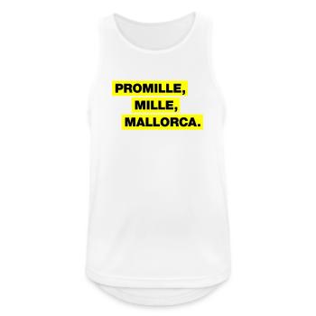 Promille, Mille, Malle - Männer Tank Top atmungsaktiv - Weiß - Vorne - Nick (188cm)