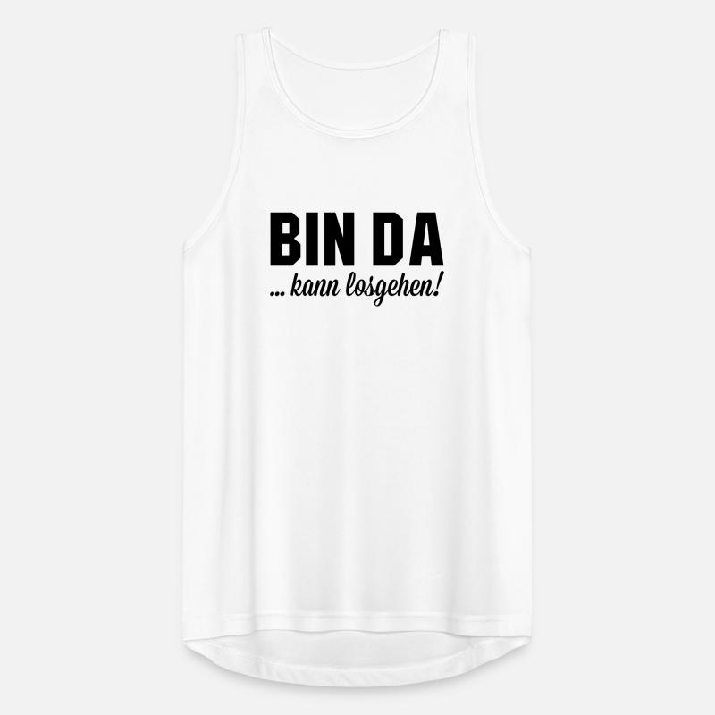 Bin da kann losgehen Männer Tank Top atmungsaktiv