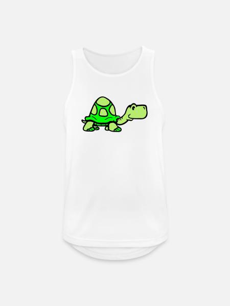 turtle cute smiling happy funny - Men's Breathable Tank Top - white