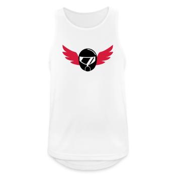 Go-Kart / Karting / Kart / Fahrer - Männer Tank Top atmungsaktiv - Weiß - Vorne - Nick (188cm)