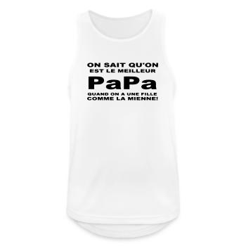 Meilleur papa - Débardeur respirant Homme - blanc - Devant - Nick (188cm)