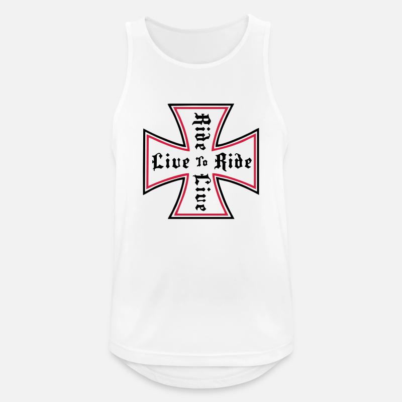 Fahrt - Männer Tank Top atmungsaktiv - Weiß