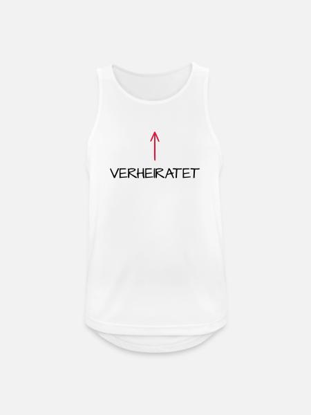 Verheiratet Pfeil Hochzeit Partnerlook - Männer Tank Top atmungsaktiv - Weiß