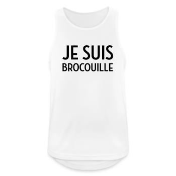Brocouille / Inconnus / Comique / Humour / Marrant - Débardeur respirant Homme - blanc - Devant - Nick (188cm)