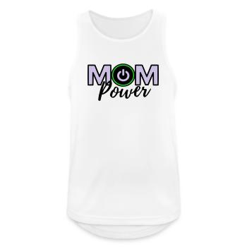 Mama-Macht - Männer Tank Top atmungsaktiv - Weiß - Vorne - Nick (188cm)