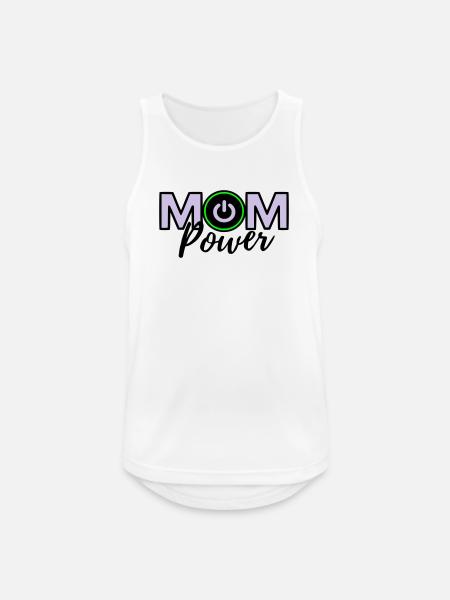 Mom power - Men's Breathable Tank Top - white