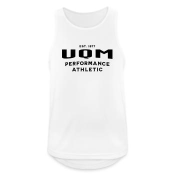 UQM Athletic-Performance Sportswear - Débardeur respirant Homme - blanc - Devant - Nick (188cm)