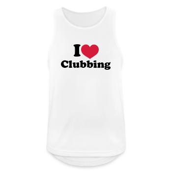 I Love Clubbing - Men's Breathable Tank Top - white - Front - Nick (188cm)