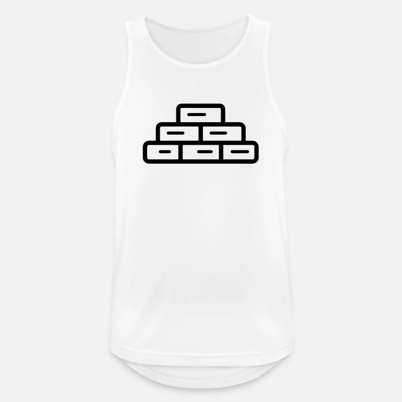 brick - Men's Breathable Tank Top - white