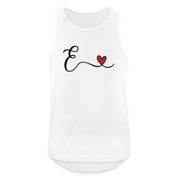 Letter E Monogram - Men's Breathable Tank Top - white - Front - Nick (188cm)