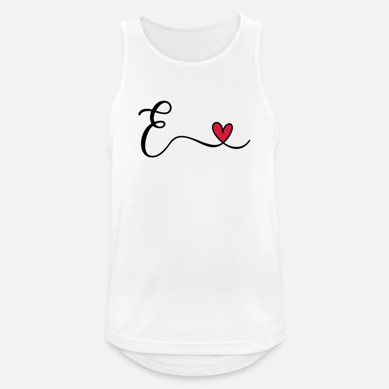 Buchstabe E Monogramm - Männer Tank Top atmungsaktiv - Weiß