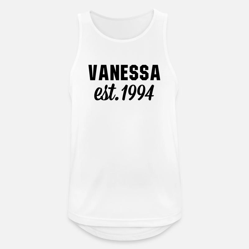 Vanessa est 1994 - Männer Tank Top atmungsaktiv - Weiß