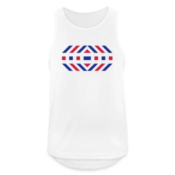 Muster - Männer Tank Top atmungsaktiv - Weiß - Vorne - Nick (188cm)