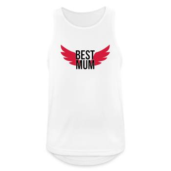 Best Mum - Männer Tank Top atmungsaktiv - Weiß - Vorne - Nick (188cm)