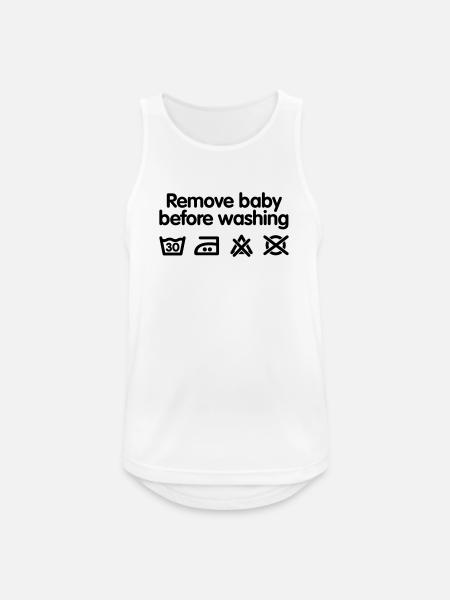 Remove baby before washing - Débardeur respirant Homme - blanc